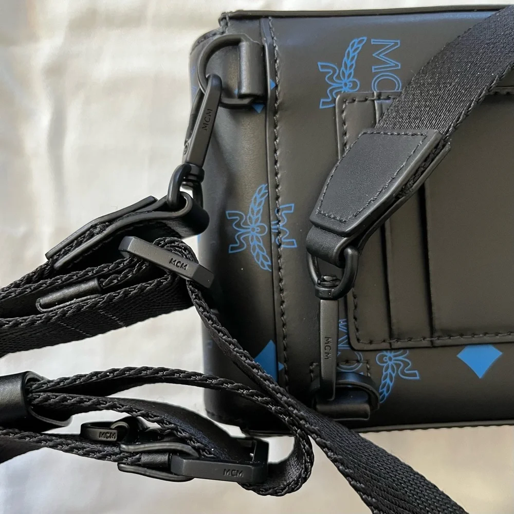 NEW MCM Colorplash Logo Coated Canvas Crossbody Bag - Picture 8 of 8